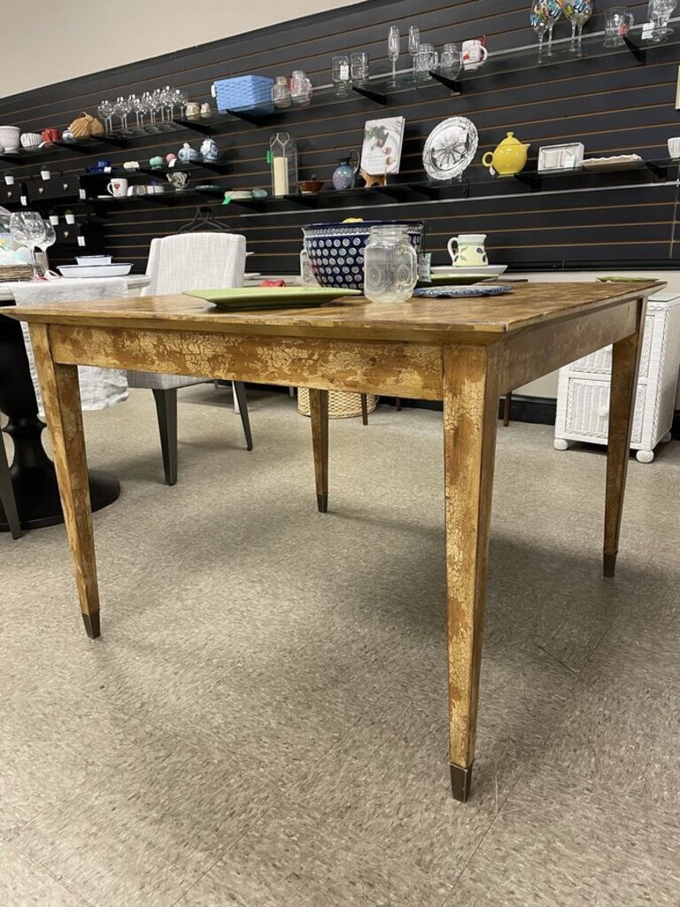 Distressed Wood Dining Table
