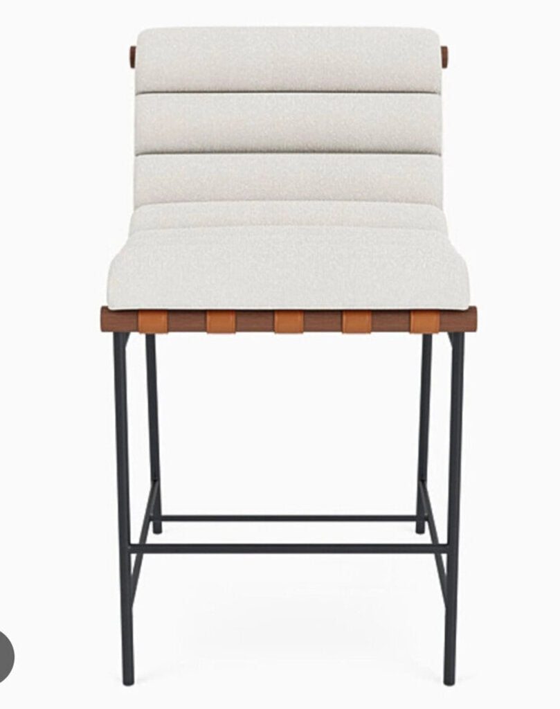 Denver Modern Vail Counter Stool, Boucle Upholstery