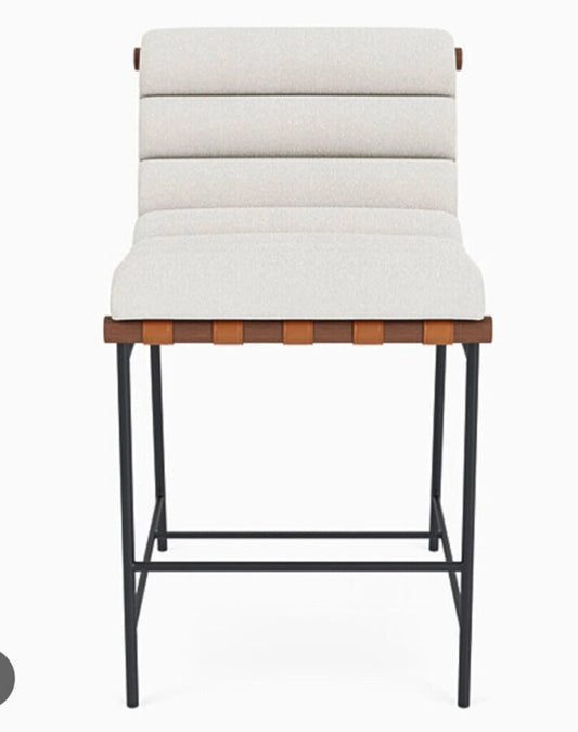 Denver Modern Vail Counter Stool, Boucle Upholstery