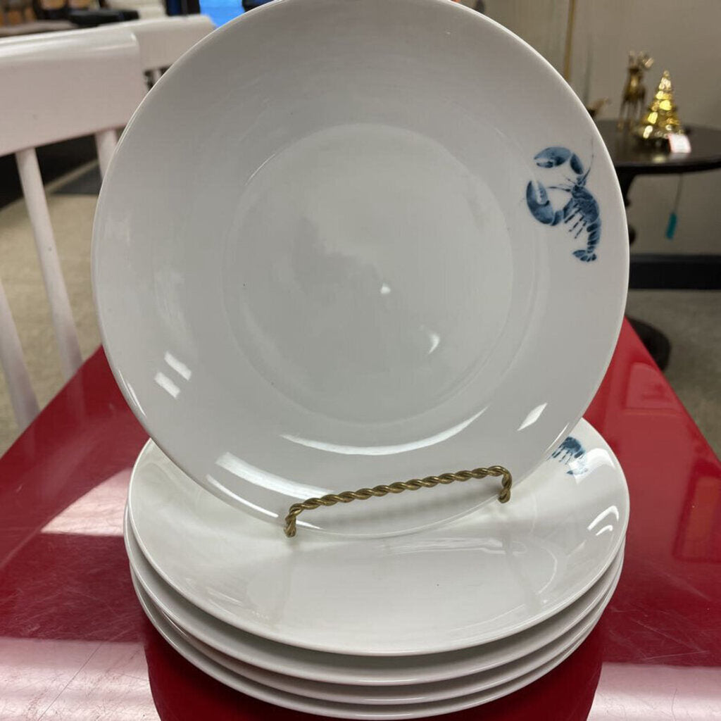 Studio Nova "Lobster Blue" Salad Plate, set of 4+1