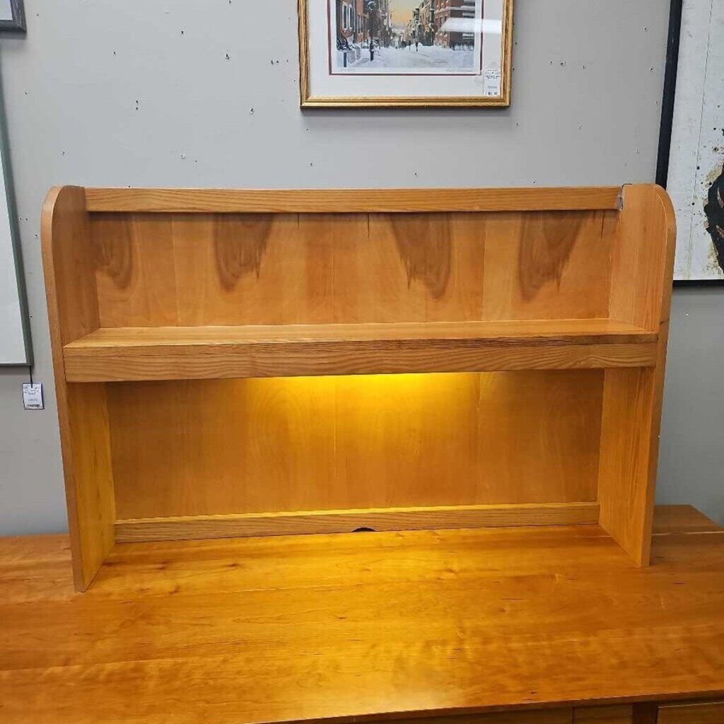 Cherry and Ash Desktop Bookshelf with Light
