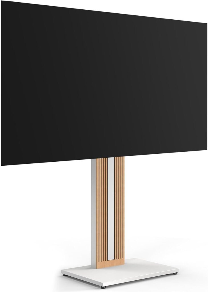 FITUEYES Design Wood TV Stand Swivel Mount with Hidden Back Storage - NEW
