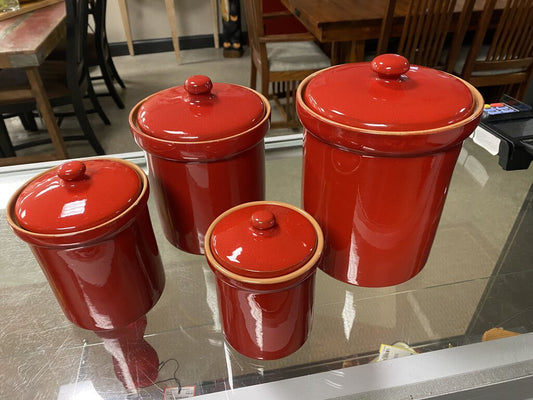 Italian Pottery Canister Set of 4