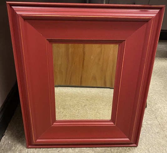 Wood Framed Beveled Mirror