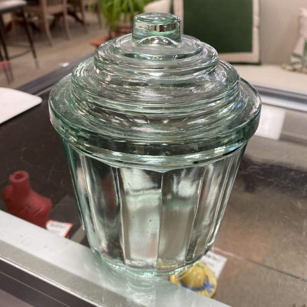 Recycled Glass Jar w/Lid