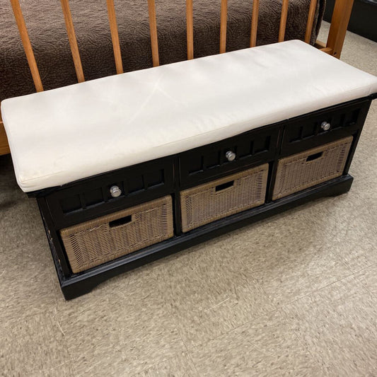 3 Drawers 3 Cubbie Bench