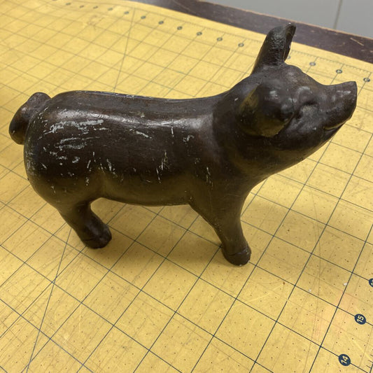 Cast Metal Pig Figure