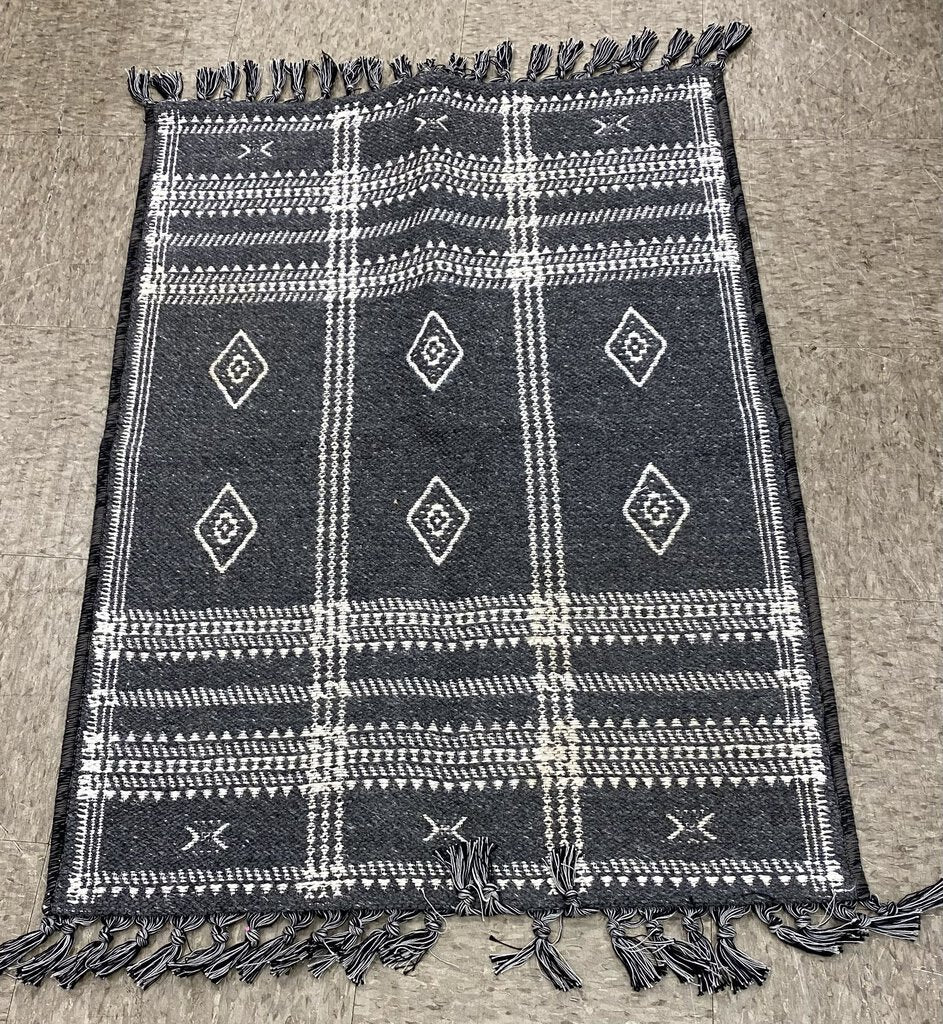 Rubber Backed Tribal Style Accent Rug