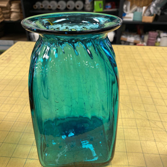 Blown Glass Square Vase