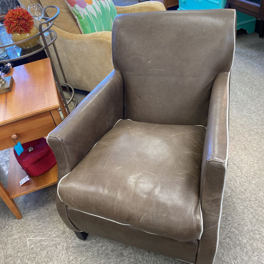 Lee Industries 1 Cushion Leather Side Chair