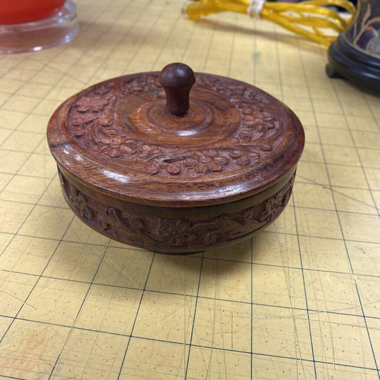 New Age Imports Wood Jar w/Lid