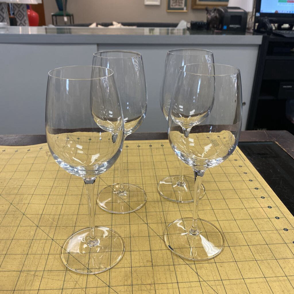 4x Luigi Bormiolu Wine Glasses