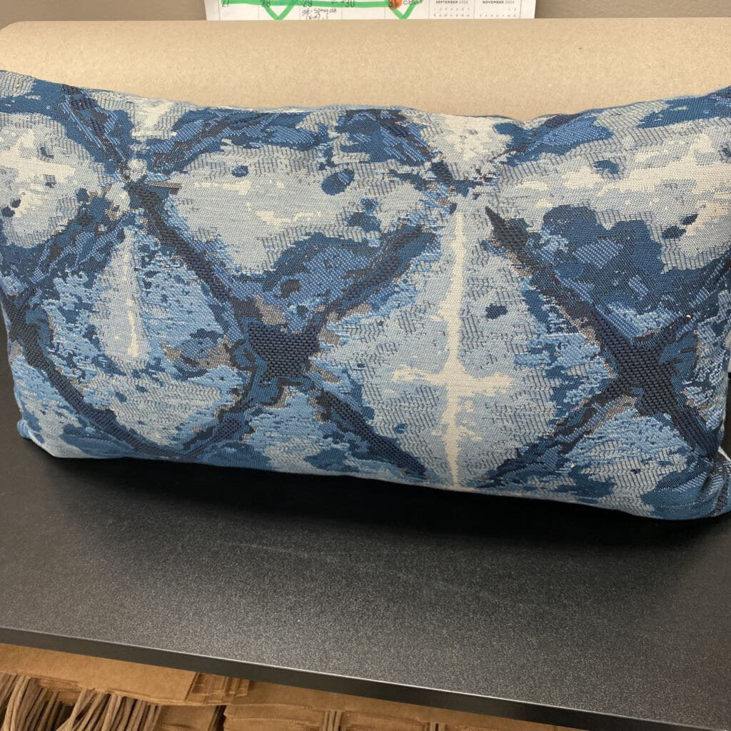 Ikat Style Lumbar Pillow