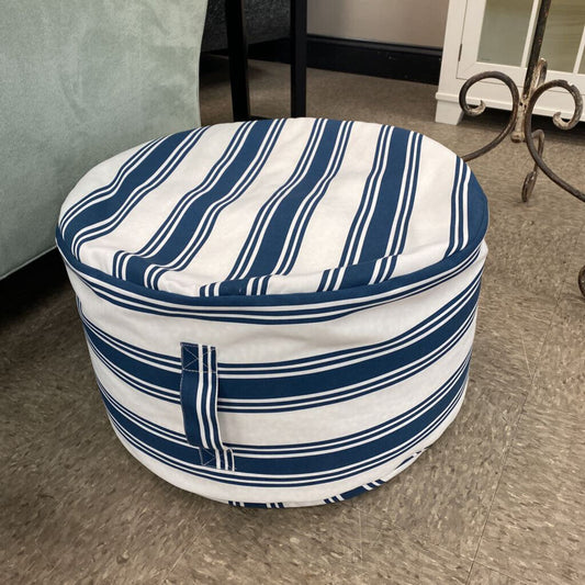 Awning Stripe Beanbag Ottoman