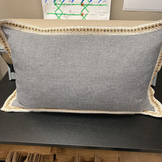 Linen Textured Lumbar Pillow