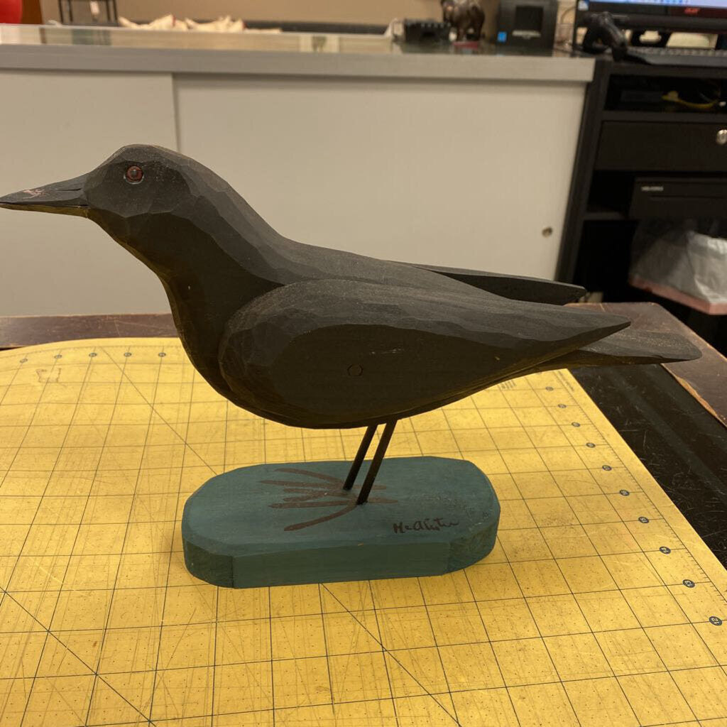 McAlister Painted Wood Crow Figure