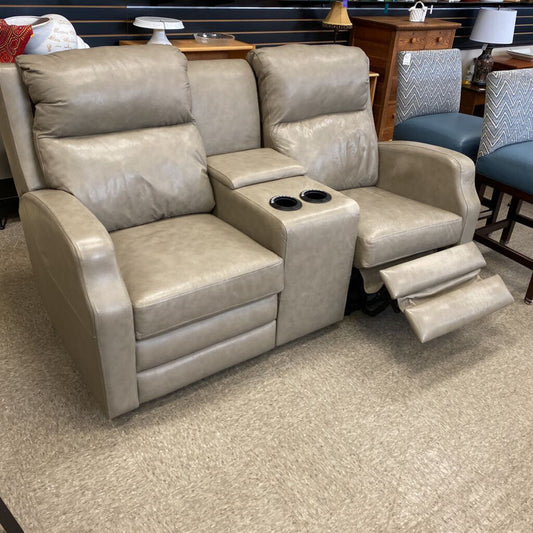 Electric Reclining Leather Love Seat