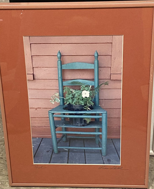 Porch - Chair with Flower Pot -Photo