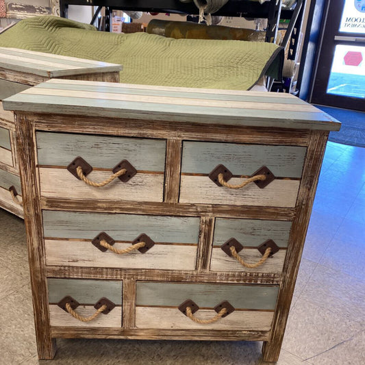 6 Drawer Driftwood Style/Rope Handles