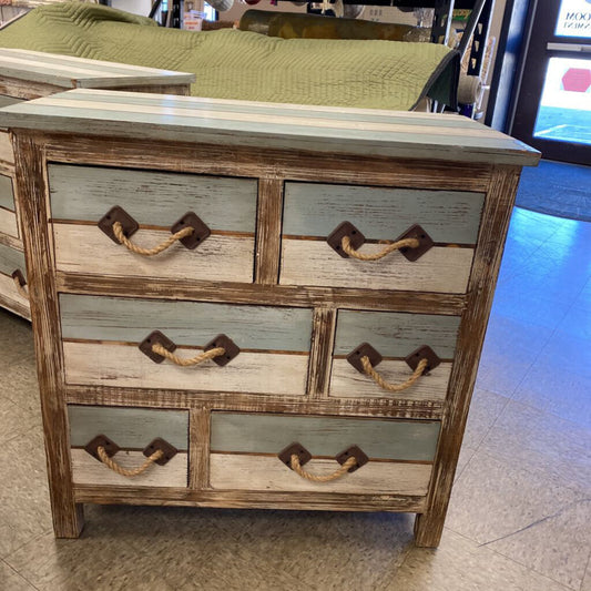 6 Drawer Driftwood Style/Rope Handles