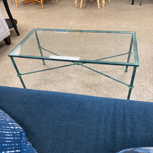 Metal/Glass Top Coffee Table