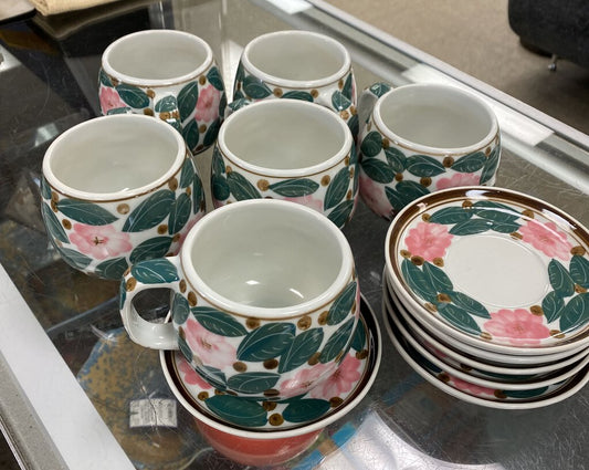 6x Asian Espresso cups/Saucers