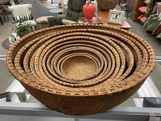 12 Asian Nesting Winnowing Baskets