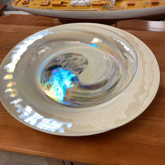 Iridescent Italian Pottery Decor Plate