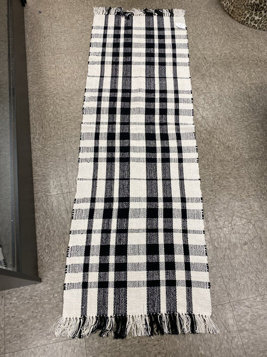 Woven Cotton Plaid Runner