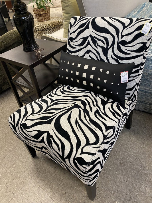 Zebra Print Slipper Chair