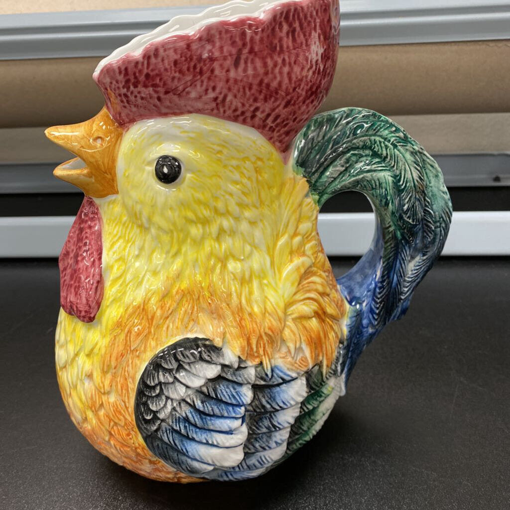 Italian Pottery Chicken Pitcher