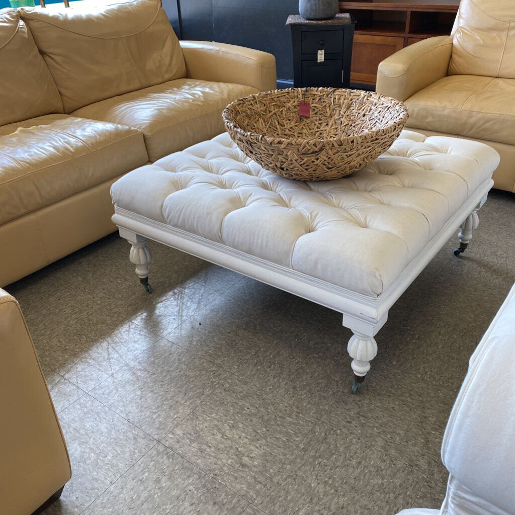 Tufted Top Ottoman Coffee Table