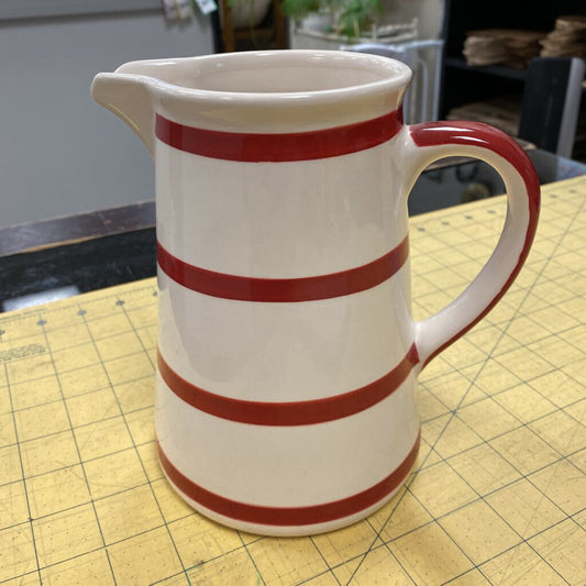 Striped Ceramic Pitcher