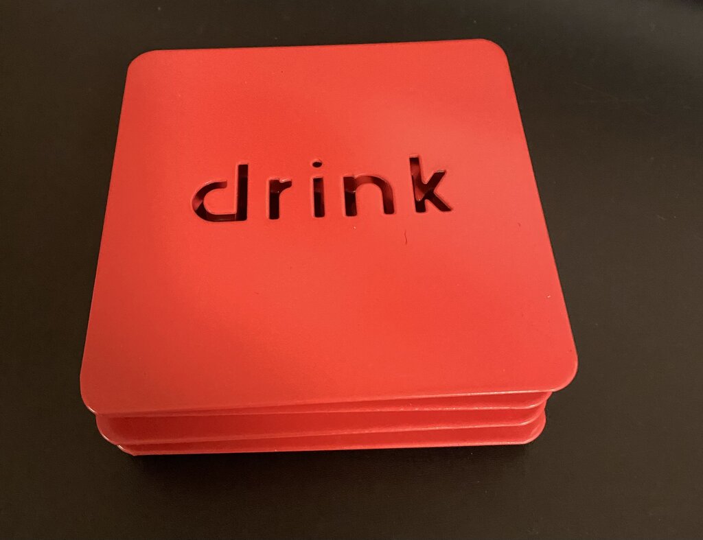 4 Metal Drink Coasters