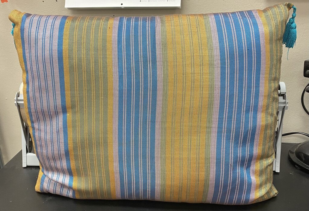 Indian Striped Tasseled Pillow