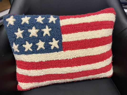 4 Corners Wool Flag Lumbar Pillow