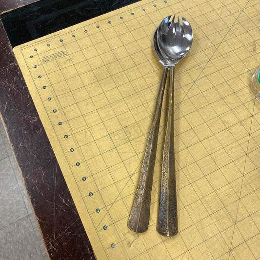Brass Handled Salad Serving Set