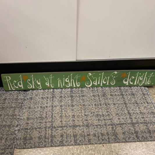Red Sky At Night Sign
