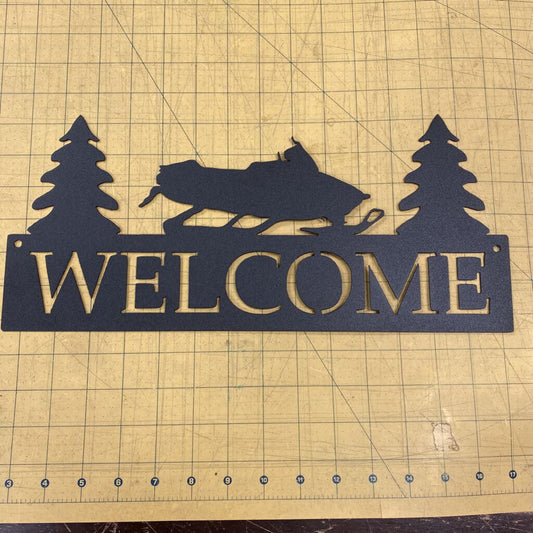 Laser Cut Metal Welcome Sign