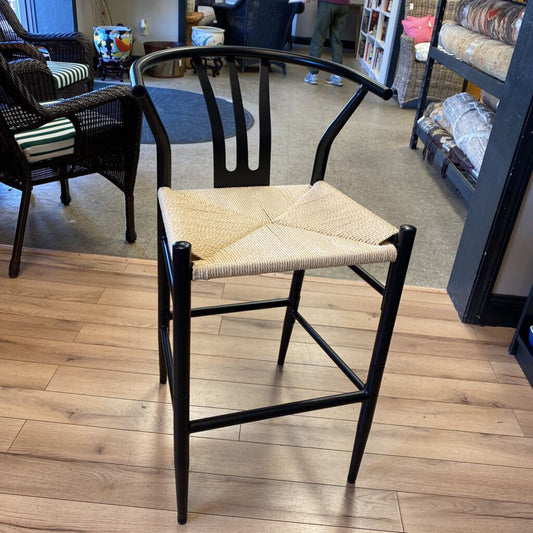 Alden Design Metal/Rush Counter Stool