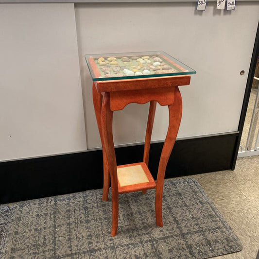 Handpainted Beach Rock Accent Table