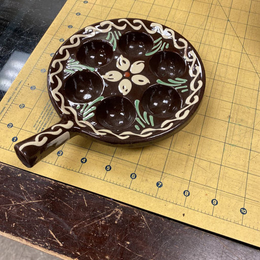 Soufflenheim Pottery Escargot Dish