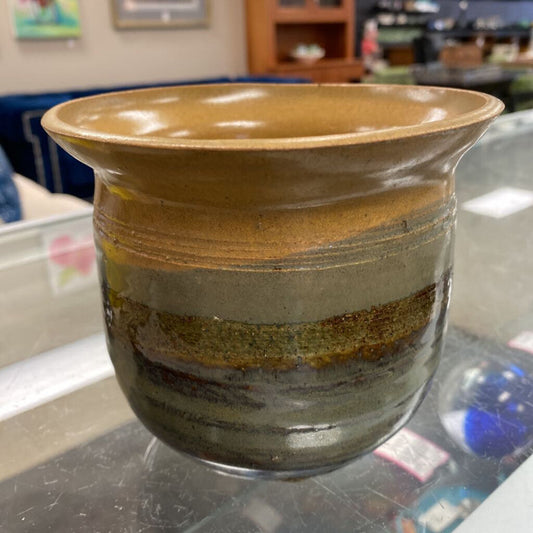 VA Signed Pottery Plant Pot
