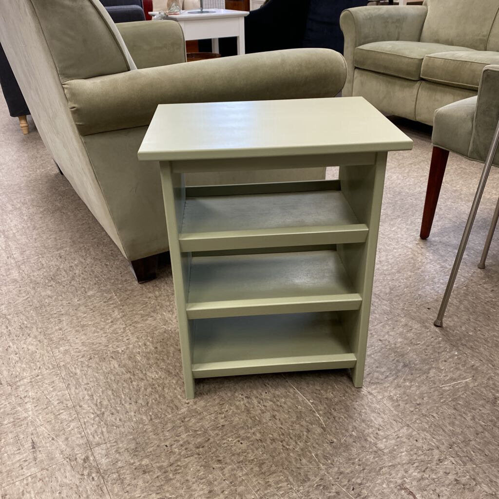 Wood 2 Shelf Side Table