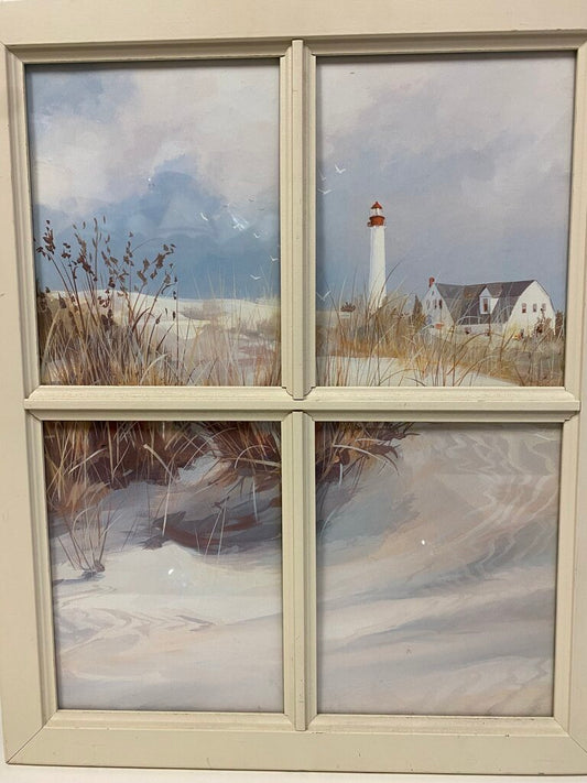 Wood Window Seascape