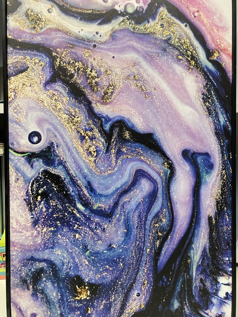 Abstract Pour Painting