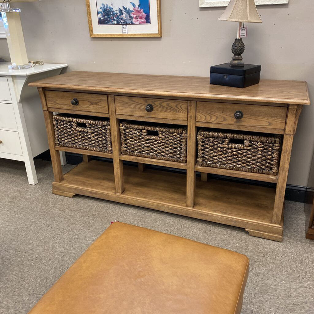 3 Drawer 3 Basket Credenza