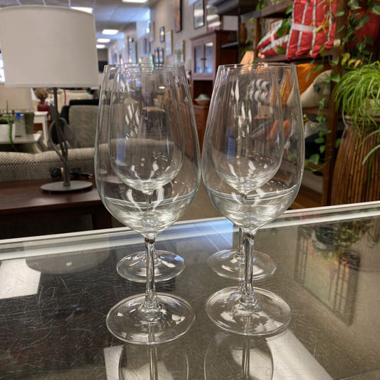 4x Pottery Barn Vino Red Wine Glasses