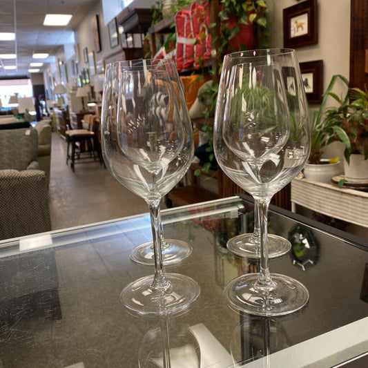4x Pottery Barn Vino White Wine Glasses