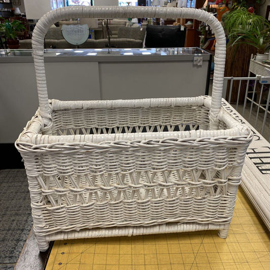 Vintage Wicker Magazine Holder